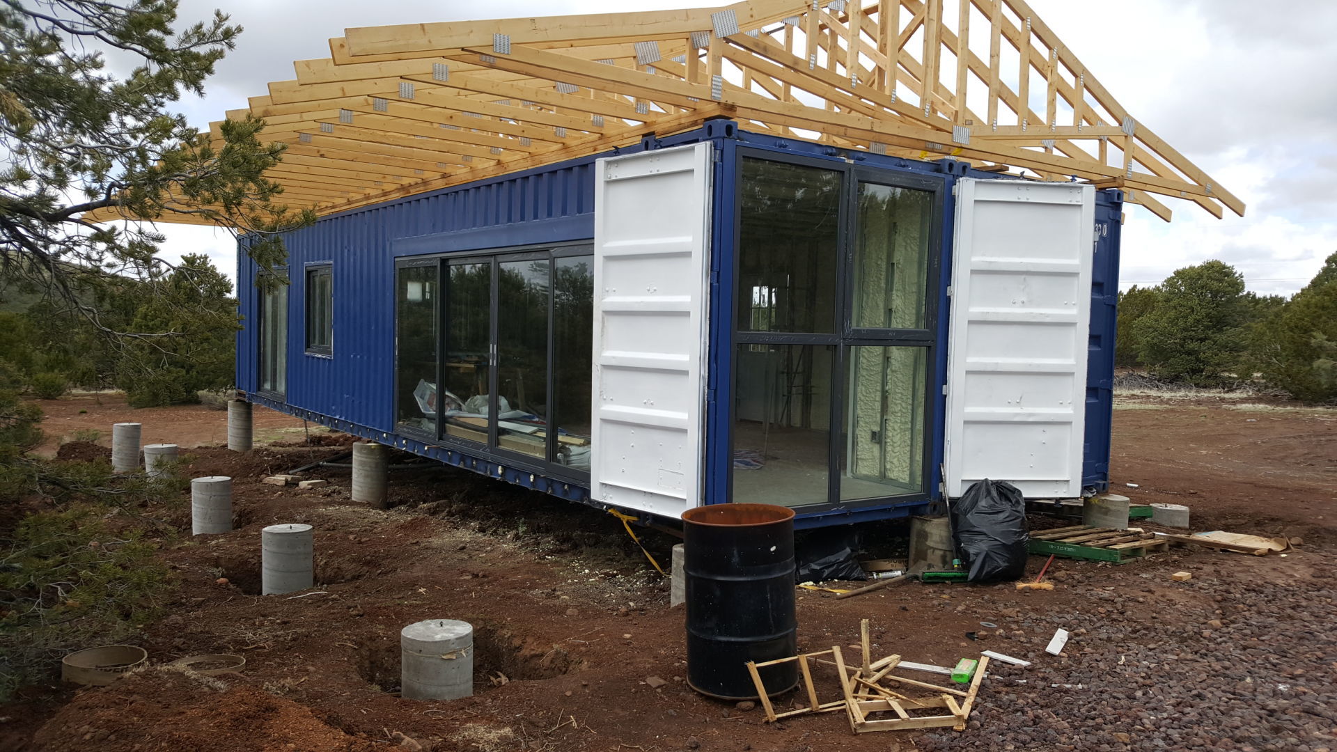 Container house kit assembly